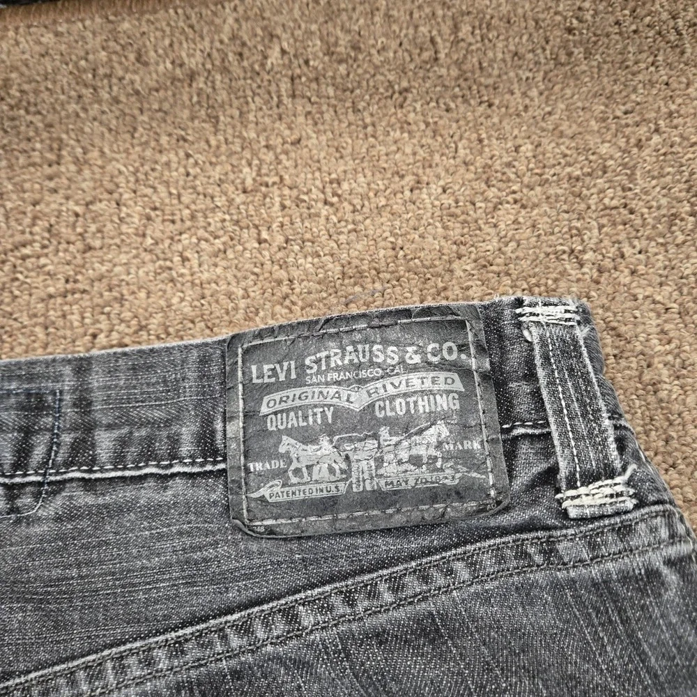 Vintage Levi's 569 Jeans Mens 34x30 Gray Loose Straight‎ Flap Pocket Y2K Skater